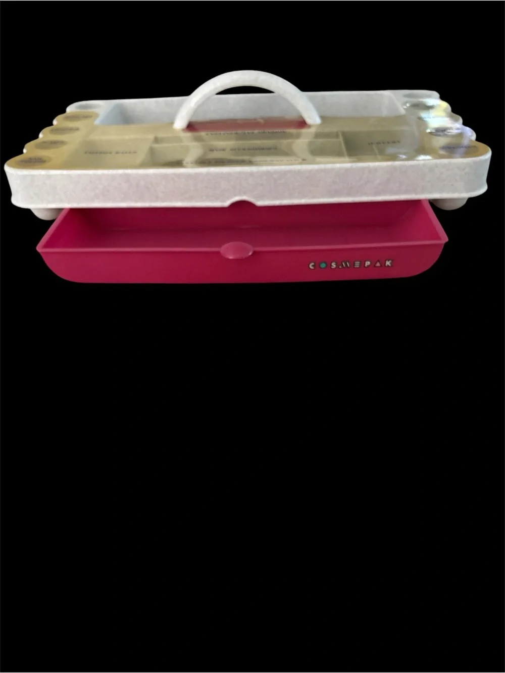 RARE Vintage New with Tags Pink/Granite Portable Makeup/Jewelry Organizer 1992